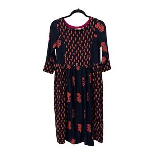 Max Dress Women’s Medíum Blue Multi Pockets Bohemian Made In India